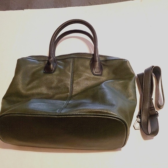 Steve Madden Emerald green with black strap shoulder crossbody bag - Picture 3 of 11